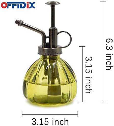 OFFIDIX Plant Mister, Pumpkin Glass Spray Bottle Small, Olive Green 6.7oz - Image 2