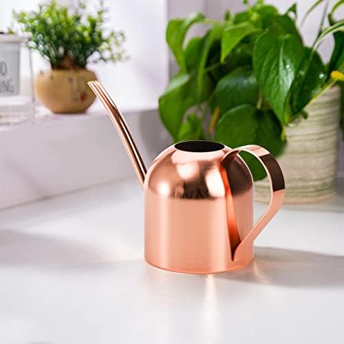 Fasmov Stainless Steel Watering Can, Small Modern Style Watering Pot, 15oz/450ml Plant Watering Can with Long Spout to Prevent Spillage, Perfect for Outdoor and Indoor Plants (Copper) - Image 6