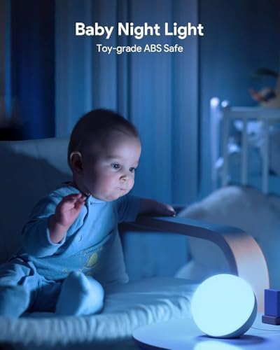 Hifree Touch Lamp, Multicolor Night Light for Kids, Small LED Table Lamp for Bedroom, Dimmable Bedside Lamp with Warm & White Light - Image 6