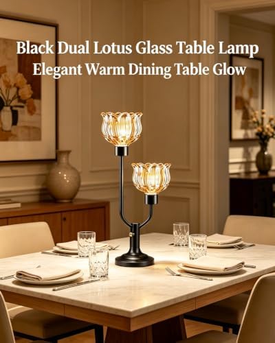 Lightdot Vintage Black Lamp Mid Century Modern Table Lamp Dimmable Gift - Image 6