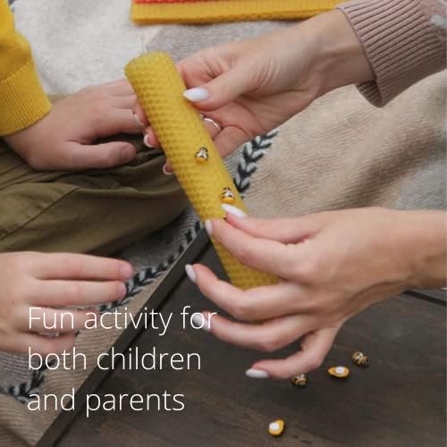 CraftersAvenue Beeswax Candle Making Kit - 16 Beeswax Sheets for Candle Making - Size 5 x 8 in - Make Your Own Rolled Candle - Candle Making Supplies - Yellow - Image 5