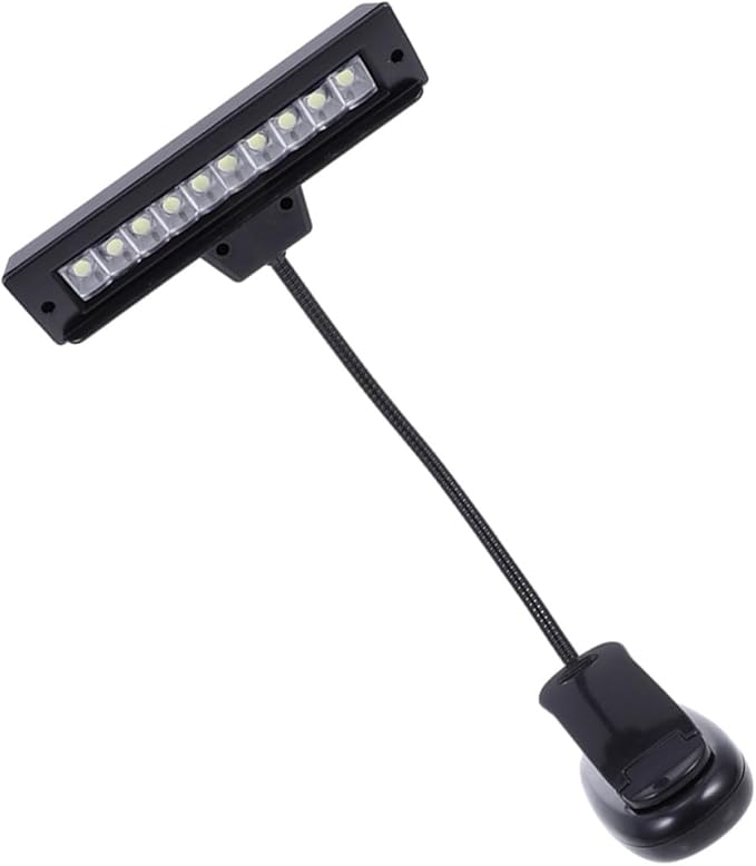 USB Rechargeable LED Music Stand Lamp with Flexible Adjustable Arm Touch Control Dimmable Desk Light for Reading and Keyboard Energy-Saving Table Lamp for Bedroom and Studio