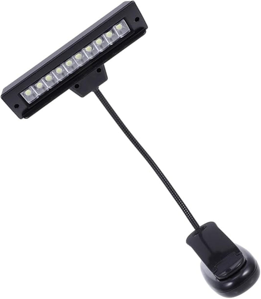 USB Rechargeable LED Music Stand Lamp with Flexible Adjustable Arm Touch Control Dimmable Desk Light for Reading and Keyboard Energy-Saving Table Lamp for Bedroom and Studio