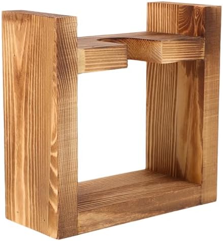 Heart Shaped Hydroponic Plants Vase with Wooden Stand for Desktop by BESPORTBLE