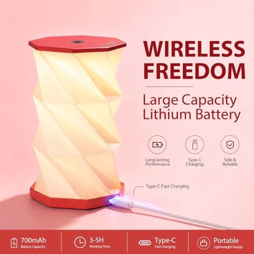 Portable Foldable Table Lamp, Japanese Gift, Paper Lantern Lights - Image 3