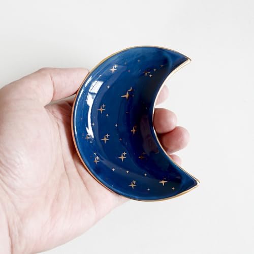 Small Moon Jewelry Dish Tray, Blue - Image 3