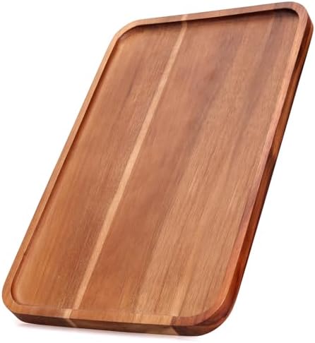 Acacia Wood Trays Large Cheese Charcuterie Boards Wooden Serving Platters by Ayiaren
