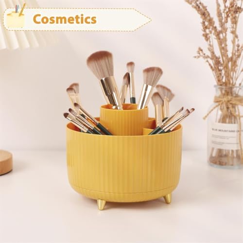 SKYDUE 360 Degree Rotating Desk Organizer, Dual-Purpose Pencil Pen Holder, Rotating Desk Pen Organizer with 5 Slots, Pencil Cup for Office, School, Home - Image 4