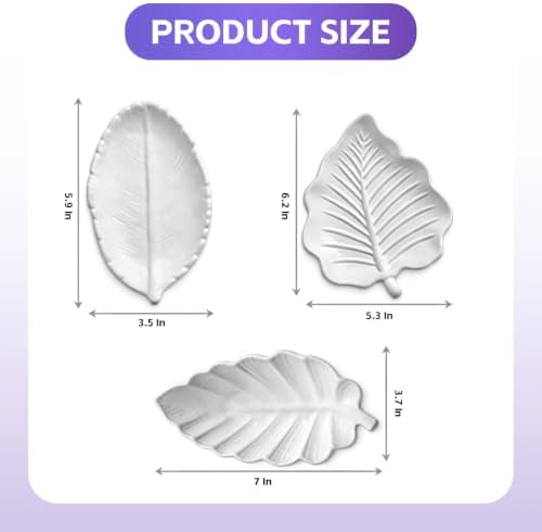 Complete Gypsum Casting Kit for Adults – Make 2 Sets of 6 Leaf Trays, DIY Home Decor Craft Kit for Women & Beginners, Water-Activated Fast Curing Plaster Kit with Acrylic Paints for Date Night & Gifts - Image 4