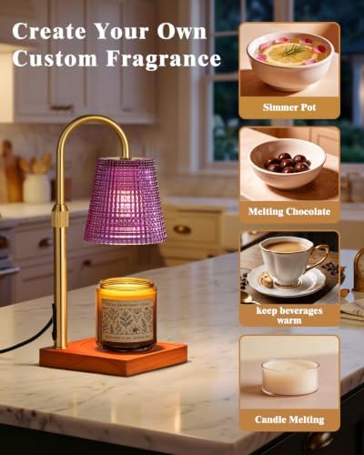 Purple Candle Warmer Lamp with Timer, House Warming Gifts New Home Decor - Image 6