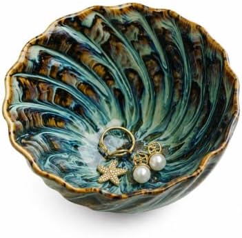 Glazed Ceramic Jewelry Dish Tray,Small Ring Holder Dish Jewelry Tray by GISK