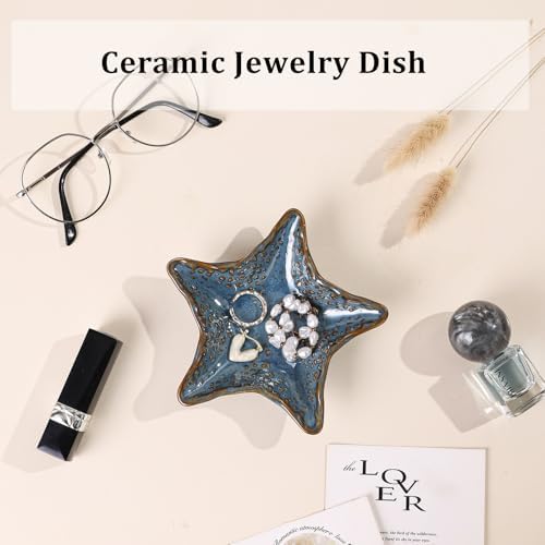 Jewelry Dish Decorative Ring Tray, Ceramic Small Cute Trinket Tray 4.92" - Image 2