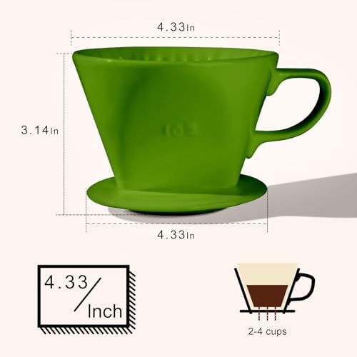 hailanbao Handmade Pour Over Ceramic Coffee Dripper - Image 2
