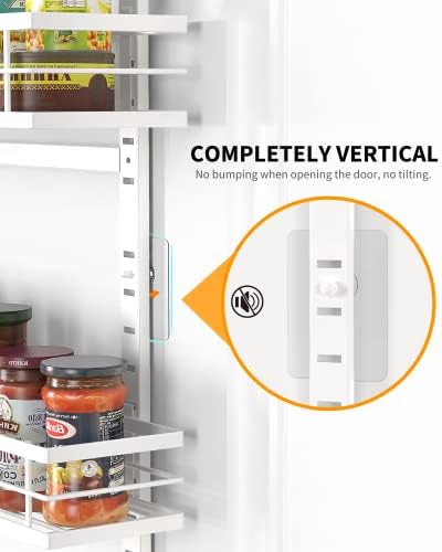 Moforoco White 9-Tier Over The Door Pantry Organizer, Pantry Organization And Storage, Metal Hanging Spice Rack Shelves Door, Home & Kitchen Essentials, Laundry Room Bathroom Organization - Image 6