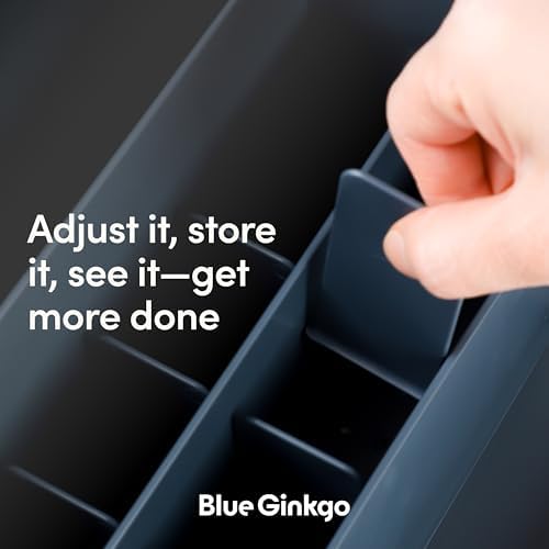 BLUE GINKGO Desk Organizer, Office Supplies, Blue, Made in Korea - Image 4