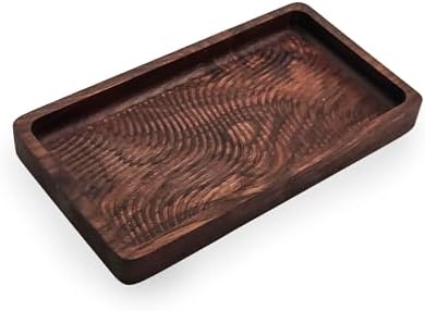 SRCraft Walnut Valet Tray for Men and Women, Wooden Catchall Organizer by Handmade