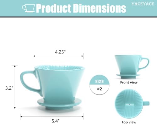 Pour Over Coffee Maker Ceramic, Small Pour Over Coffee Dripper - Image 2