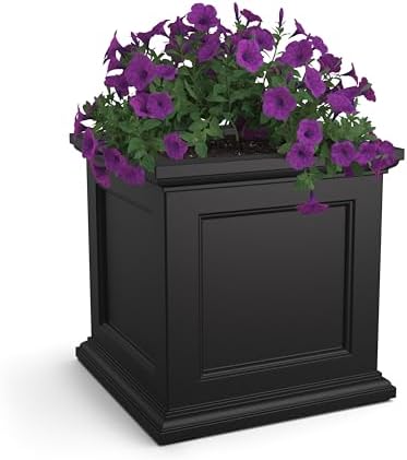 Mayne Fairfield 28in Square Planter, Black by Mayne
