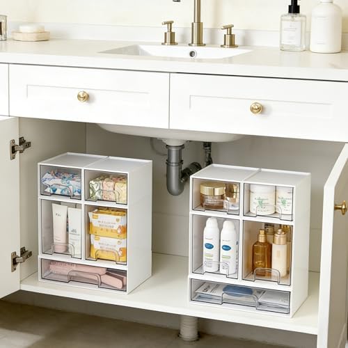 Vtopmart Stackable Storage Drawers Set of 5, Baby Bottle Organizer, White - Image 6
