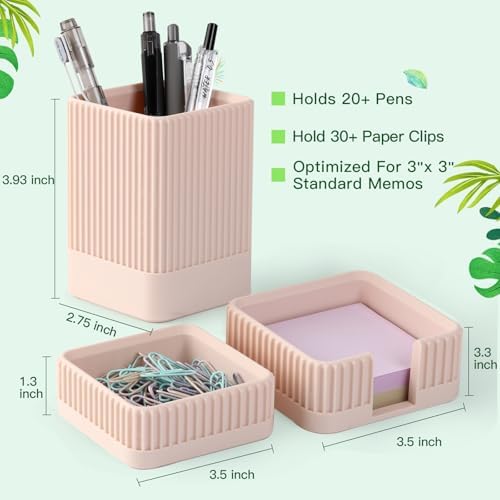 Aesthetic Desk Organizer Set,3-Piece Sturdy Plastic Office Accessories - Image 6