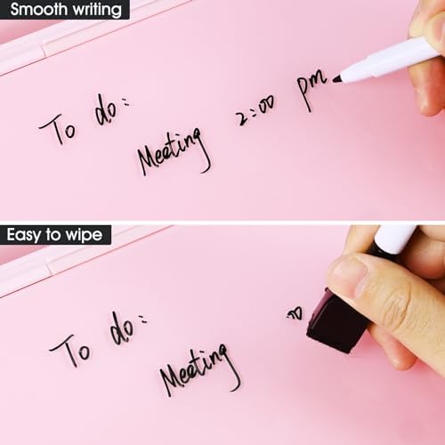 Varhomax Glass Desk Whiteboard Pink with Calculator - Image 5