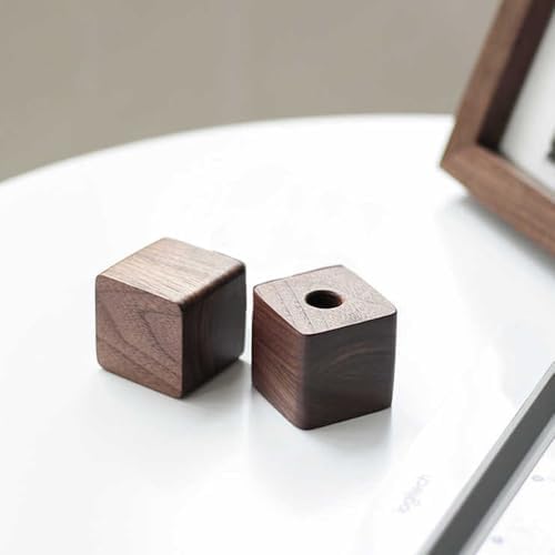 SagaSave 2PCS Solid Wood Pen Holder, Beech, Single Hole Design, Smooth Surface, 3.50 * 3.50 * 3.50cm/1.38 * 1.38 * 1.38in, Minimalist Desk Organizer (Beech S) - Image 7