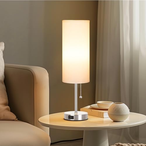 Dott Arts 18" Table Lamp for Bedroom, 3-Color Bedside Lamps with Pull Chain - Image 5