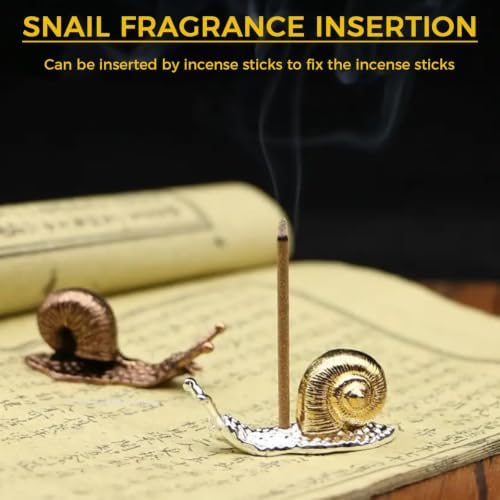 2 PCS Snails Incense Burner Holder for Cones & Sticks - Traditional Mini Ceramic Aromatherapy Incense Cone Holder with Detachable Tray, Decorative Zen Home Office Decor - Image 2