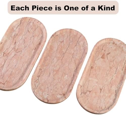 Koville Norway Natural Marble Tray, 12"x6" Vanity Decorative Tray for Countertop, Catchall Tray for Perfume, Candles, Jewelry Dish - Image 5
