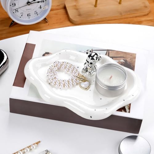 VanEnjoy Ceramic Cute Jewelry Dish, Aesthetic Jewelry Tray Gold finished, Small Trinket Dish, Ring Bowl for Jewelry, Thanksgiving Friend Gift - Image 5