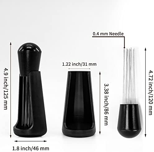 Wdt Tool, Espresso Coffee Stirrer 12 Needles 0.4mm Espresso Distribution Tools with Stand, Espresso Coffee Distributor - Image 2