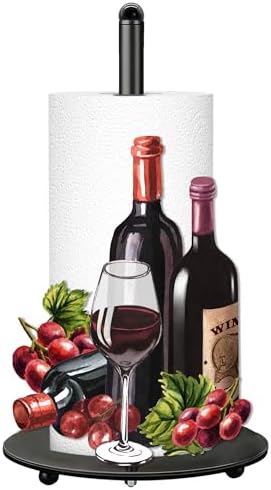 Wine Paper Towel Holder, Wine Decor for Countertop Cute Farmhouse Home Table, Housewarming Birthday Gifts by Taesun