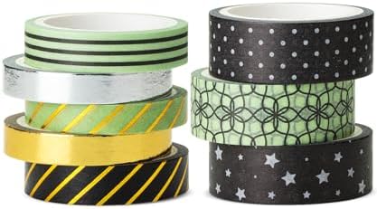 Mr. Pen- Washi Tape Set, 8 Rolls, Assorted Sizes, 5 Yards/Roll by MrPen