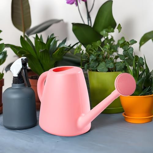 ZXJ Plant Watering Cans for Indoor and Outdoor Home Garden Plants - with Long Spout - Pink - 1/2 Gallon - Image 6