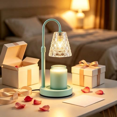 Candle Warmer Lamp with Timer Dimmable, Wax Melt Warmer, Green by RMFSH