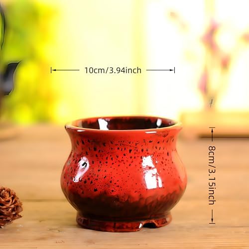 Cute 3.94 Inch Ceramic Home Garden Decoration Succulent Cactus Flower Pots Container -Plant Not Included，Yellow - Image 7