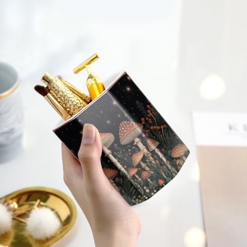 Ceramic Mushroom Pen Holder for Desk Cute Stand Gold Pencil Cup Pot Desk Organizer Makeup Brush Holder for Girls, Women, Unique Stationery for Office, Home, Colorful - Image 3