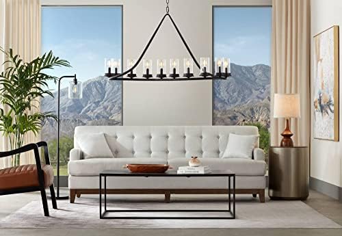 Rexford 24" High Table Lamp Walnut Finish Mid-Century Modern Faux Wood - Image 7