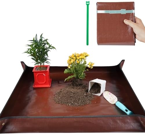 39.5" x 39.5" Extra Large Potting Mat for Indoor Plants Transplanting and Dirt Control Gardening Gifts for Plant Lovers by FocusonGardeningProjects