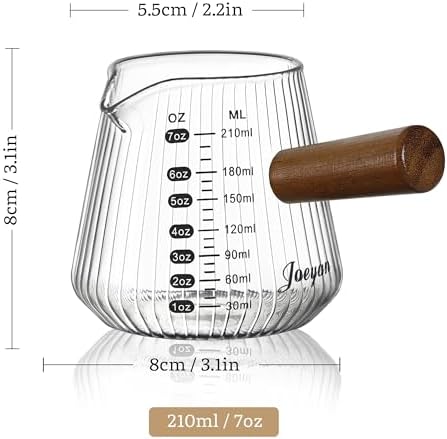 Joeyan Espresso Shot Cups 7oz, Glass Measuring Cup, Espresso Accessories - Image 2