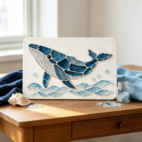 Sea Glass Art Kit - DIY Fun Craft Kit for Adults, Beginner Friendly (WHALE) - Image 2