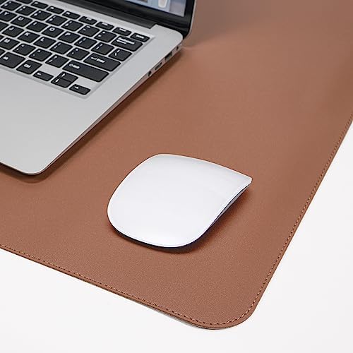 AFIING Cork Desk Mat 55" x 17", Dual-Sided Natural Cork & PU Leather Desk Pad, Non-Slip Waterproof Large Mouse Pad for Office, Home & Gaming (Brown) - Image 4