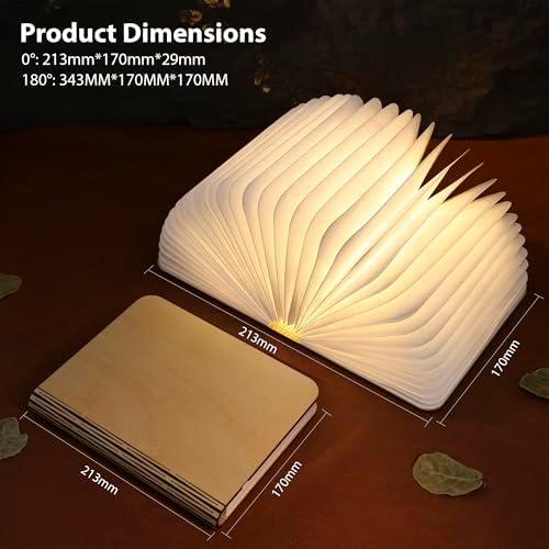8.3 in Wooden Book Lamp, Book Lovers Gifts,Teacher Appreciation Gifts - Image 5