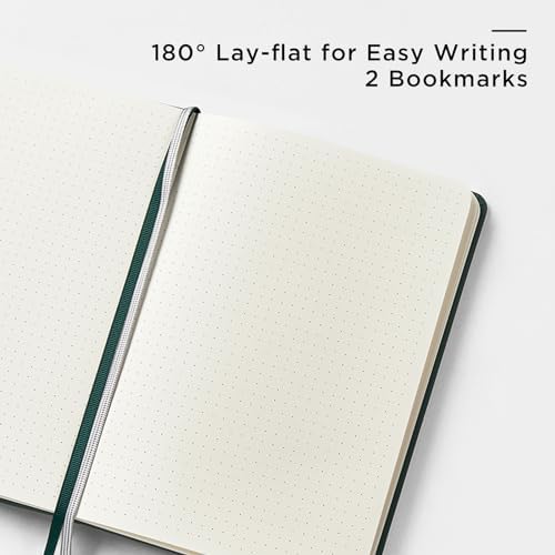 &And Per Se 10-Pack Dotted Notebooks, A5 Hardcover Dotted Journal Set, 160 Pages, 100gsm Paper, Office Supply Bulk Order, Corporate Workshop Materials – 3 Sticker Sheets Each (Green) - Image 3