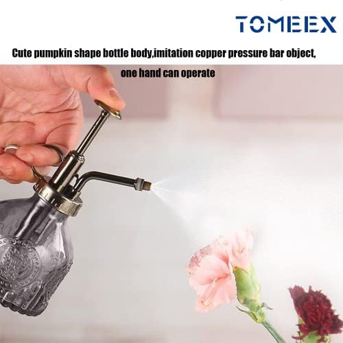 Plant Mister in Glass 200ML, Small Spray Bottle with Plastic Top Pump, Fine Mist Decorative Sprayer Tiny Watering Can Gift for Indoor Outdoor Succulent House Plant (DEEP Grey) - Image 4