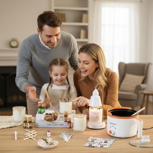 WcoDusak Complete Candle Making Kit with Warmer Lamp & Wax Melter for Adult - Image 4
