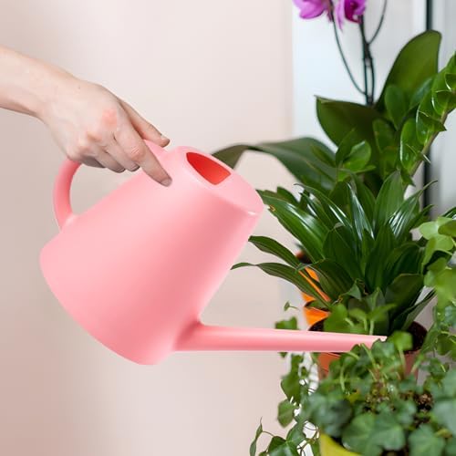 ZXJ Plant Watering Cans for Indoor and Outdoor Home Garden Plants - with Long Spout - Pink - 1/2 Gallon - Image 7