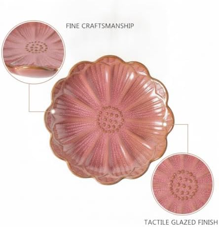 Petal Shaped Ceramic Jewelry Tray, Small Decorative Dish for Rings Earrings, Vanity Organizer for Nightstand Desk Bathroom (1 Piece) - Image 6