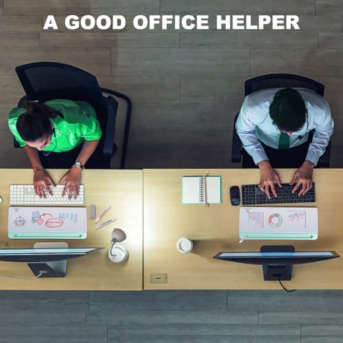 TSJ OFFICE Desktop Whiteboard Dry-Erase-Board - Computer Keyboard Stand White Board Surface Pad with Drawer, Desk Organizers with Accessories for Office, Home, School Supplies - Green - Image 6