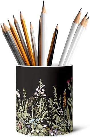 Ceramic Pen Holder Desk Accessories Brush Holder Pencil Holder Organizer by Unknown